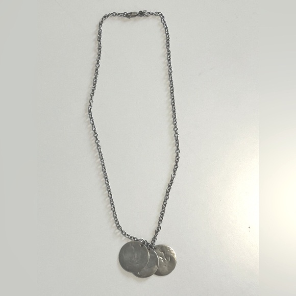 Me & Ro Jewelry - Me & Ro Sterling Silver 3 Disc Chain Necklace